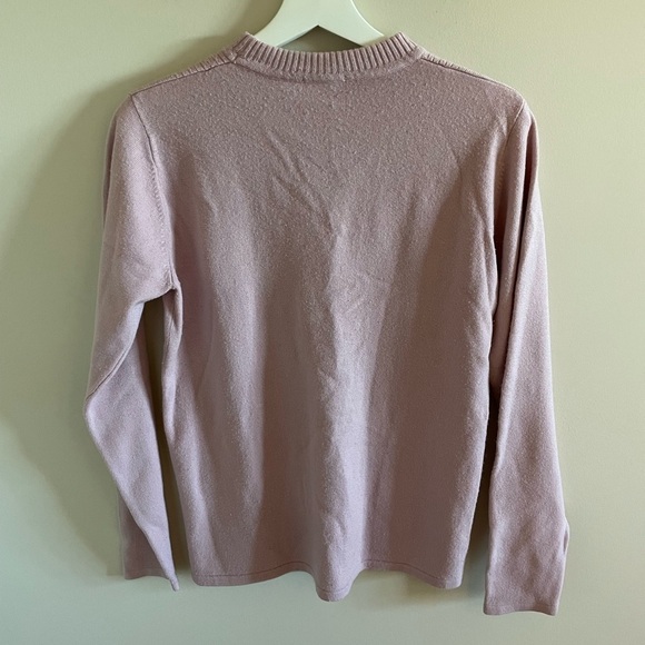 Vintage Pastel Pink Cable Knit Sweater Size Small - Picture 6 of 8